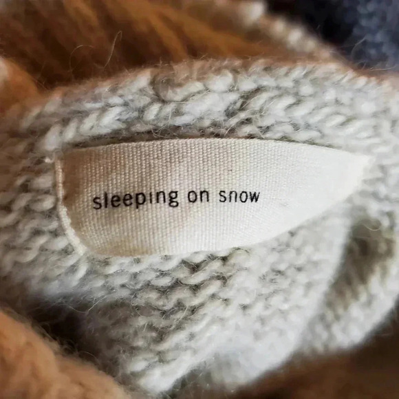 Anthropology turtleneck top with Sleeping On Snow Sweater Floral Wrap Scarf Wool - Picture 6 of 7